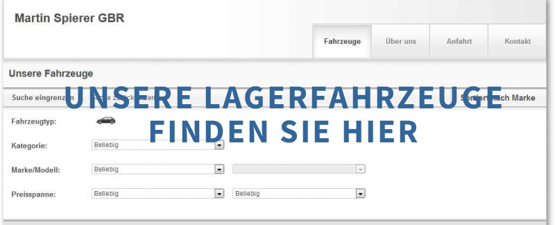 Unsere Lagerfahrzeuge